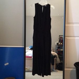 Black cropped wide leg jumpsuit, XSP